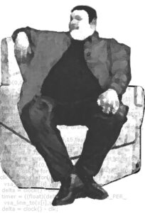 Horvil on Chair Illustration