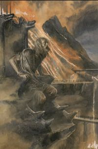 Alan Lee painting from 'Children of Hurin'