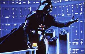 Darth Vader on the bridge in Star Wars: The Empire Strikes Back.