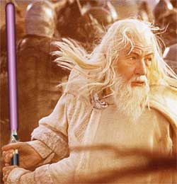 Gandalf with a Light Saber