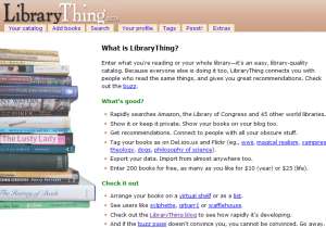 LibraryThing screen shot